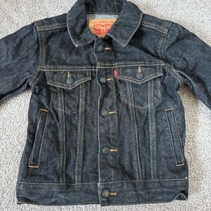 Levi’s Black Denim Jacket Kids Sz 6 Reg